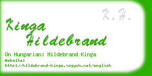 kinga hildebrand business card